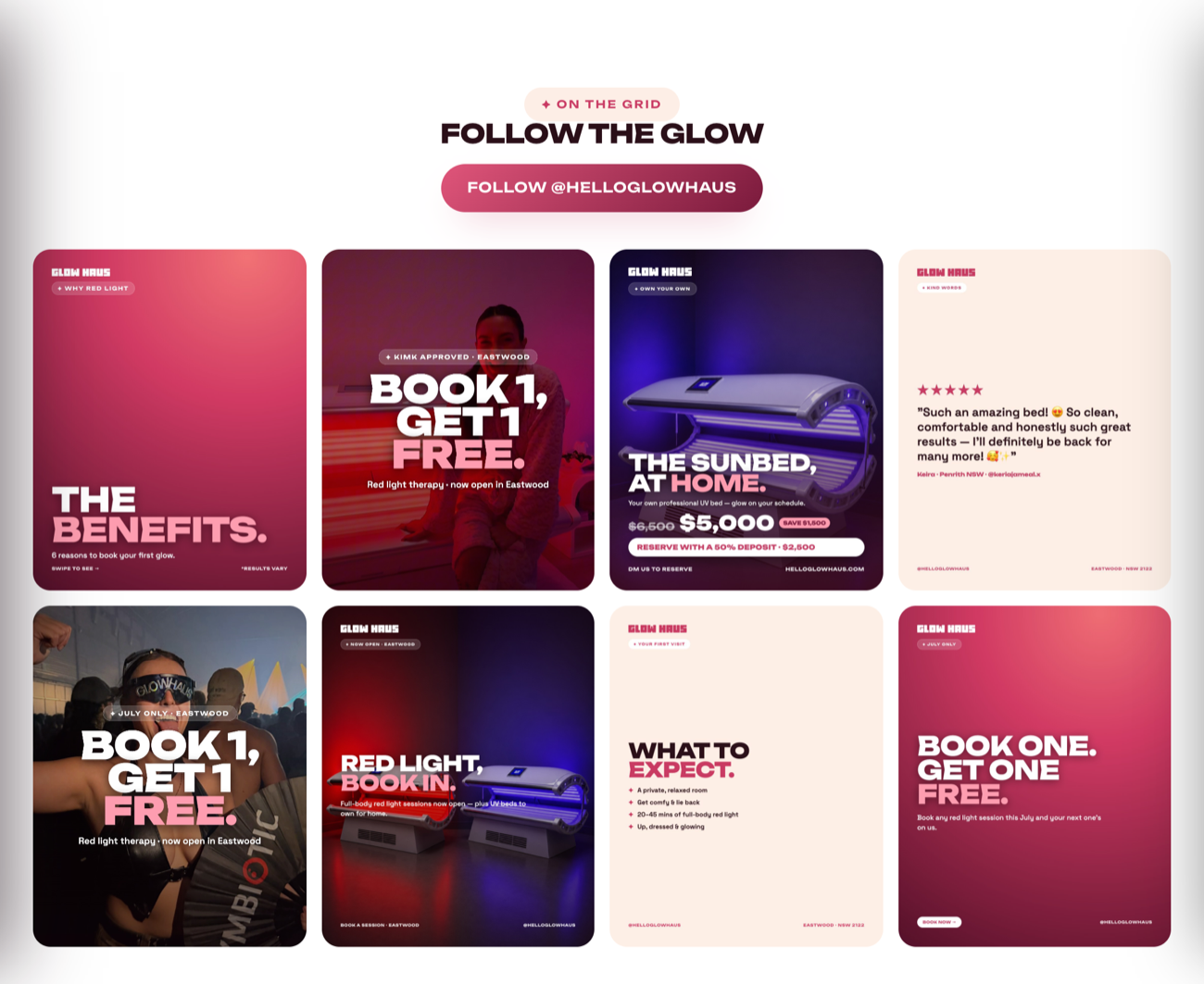 Glow Haus Instagram feed