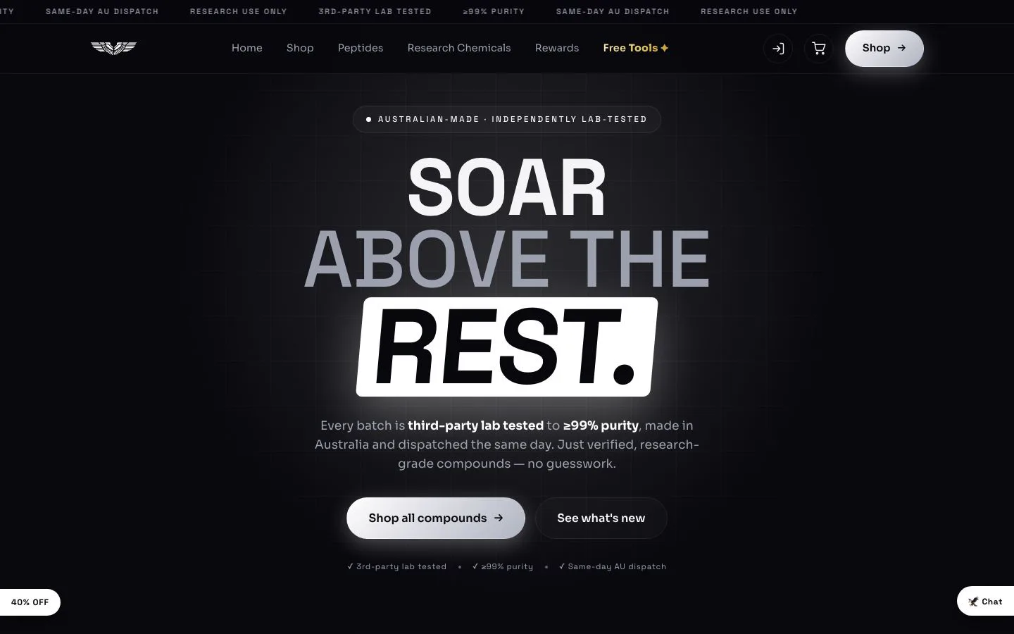 Eagle Research Shopify store hero