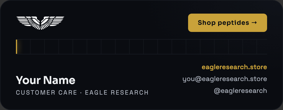 Eagle Research concept animated email signature